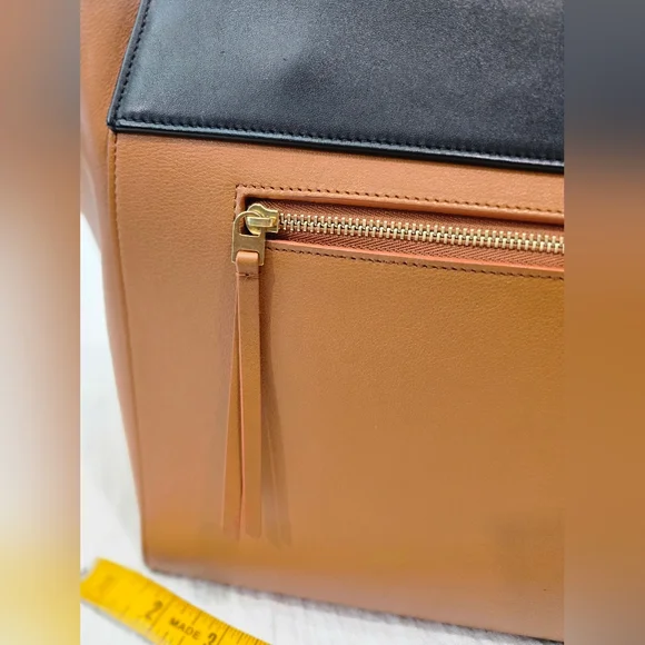 Celine Small Leather Belt Bag Carmel Black Tote Travel Work Suede Shoulder Mini - Picture 11 of 17